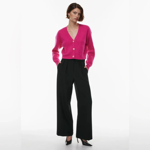 Aritzia Babaton Luxe Cashmere Canberra Cardigan in Granita Pink Size Small - Picture 2 of 14